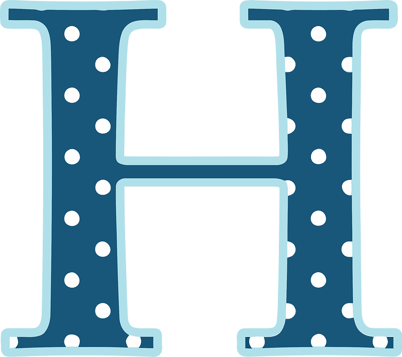 Blue Alphabet Letter H Clip Art - Blue Alphabet Letter H Image