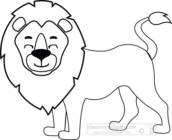 lion outlines - Clip Art Library