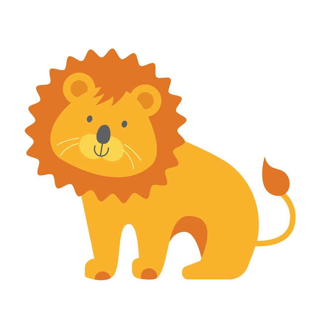 Friendly Cartoon Lion Illustration - Free Download & Usage