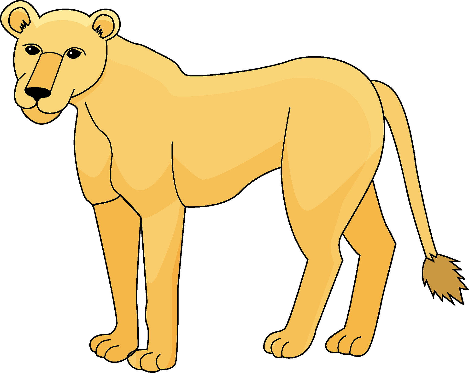 girl lions - Clip Art Library