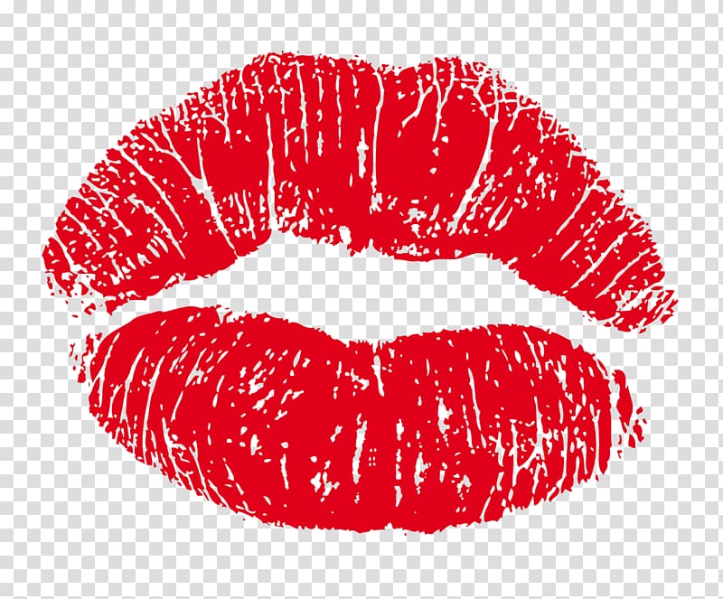Red Lipstick Kiss Print - High-Resolution PNG for Design & Marketing