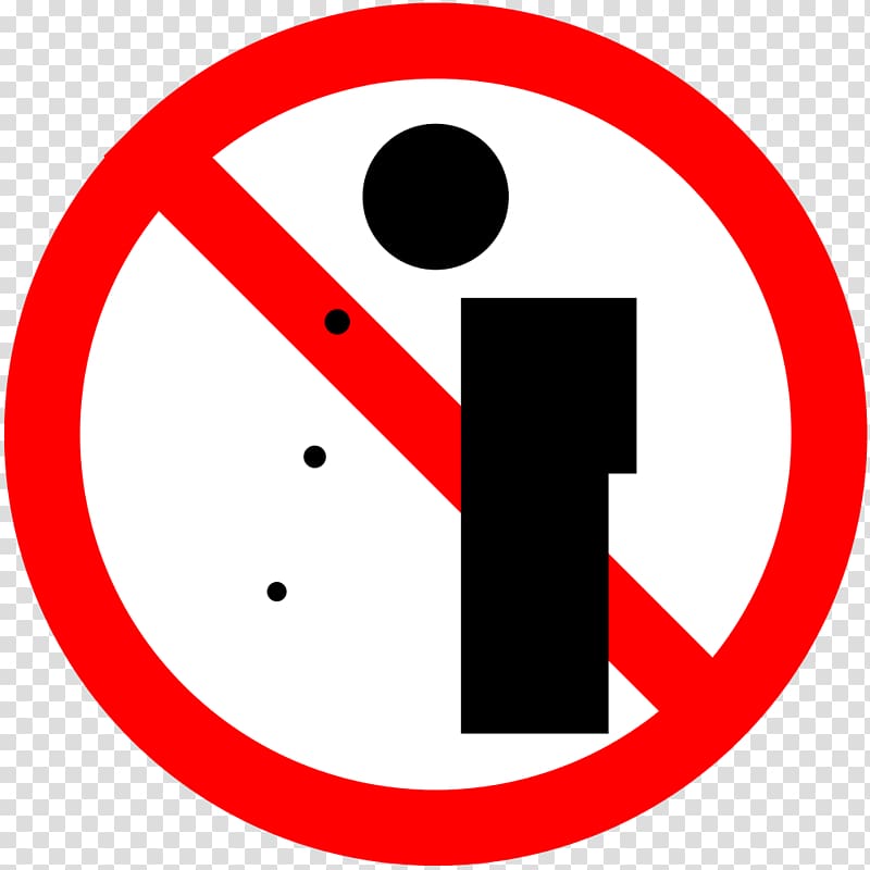 Red prohibition sign with a black information symbol (i) crossed out, indicating no information or restricted access.