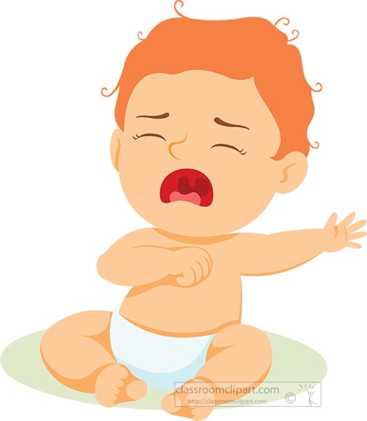 baby cry clipart