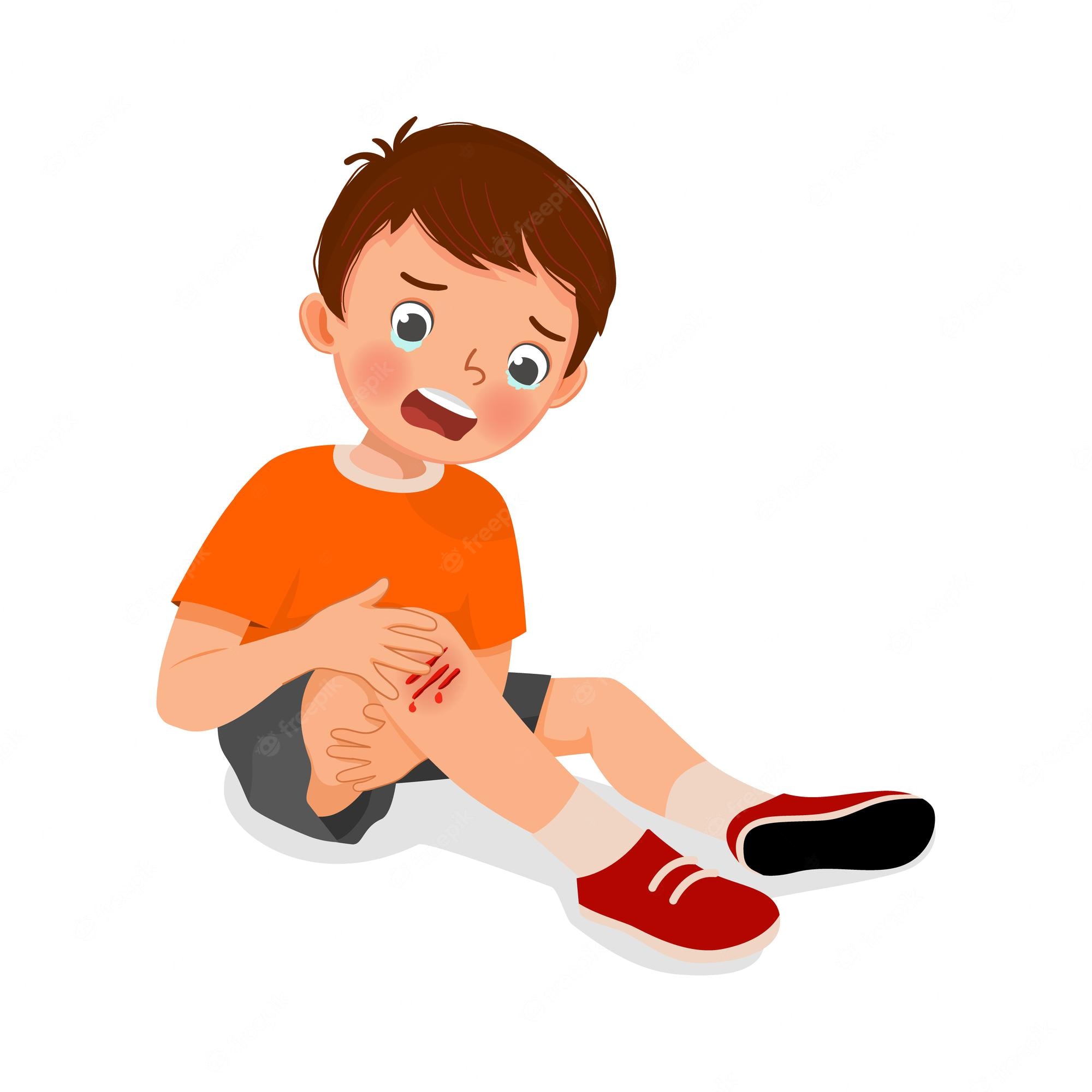 Injury Clipart PNG Images Character Knee Injury Clipart Bleeding 