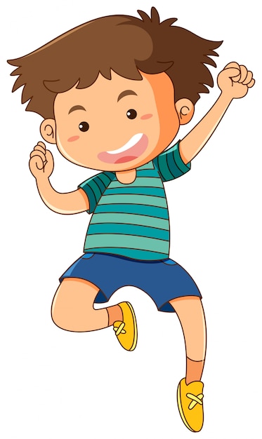 Free Vector Happy Boy Jumping Cartoon Character Clip Art Library