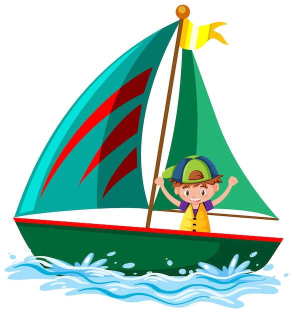 Kids Sailing Adventure - Fun Illustration for Children’s Activities