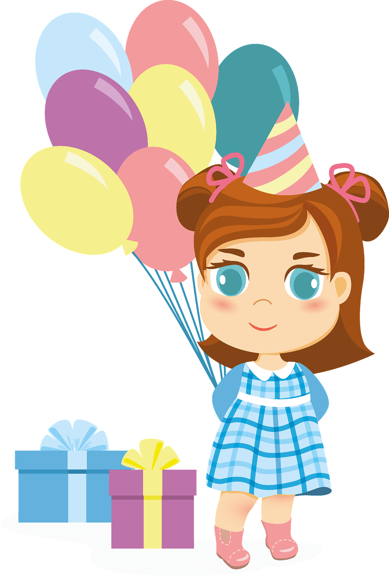 Cute Clipart Cute Girl Birthday Clipart Free Transparent PNG 