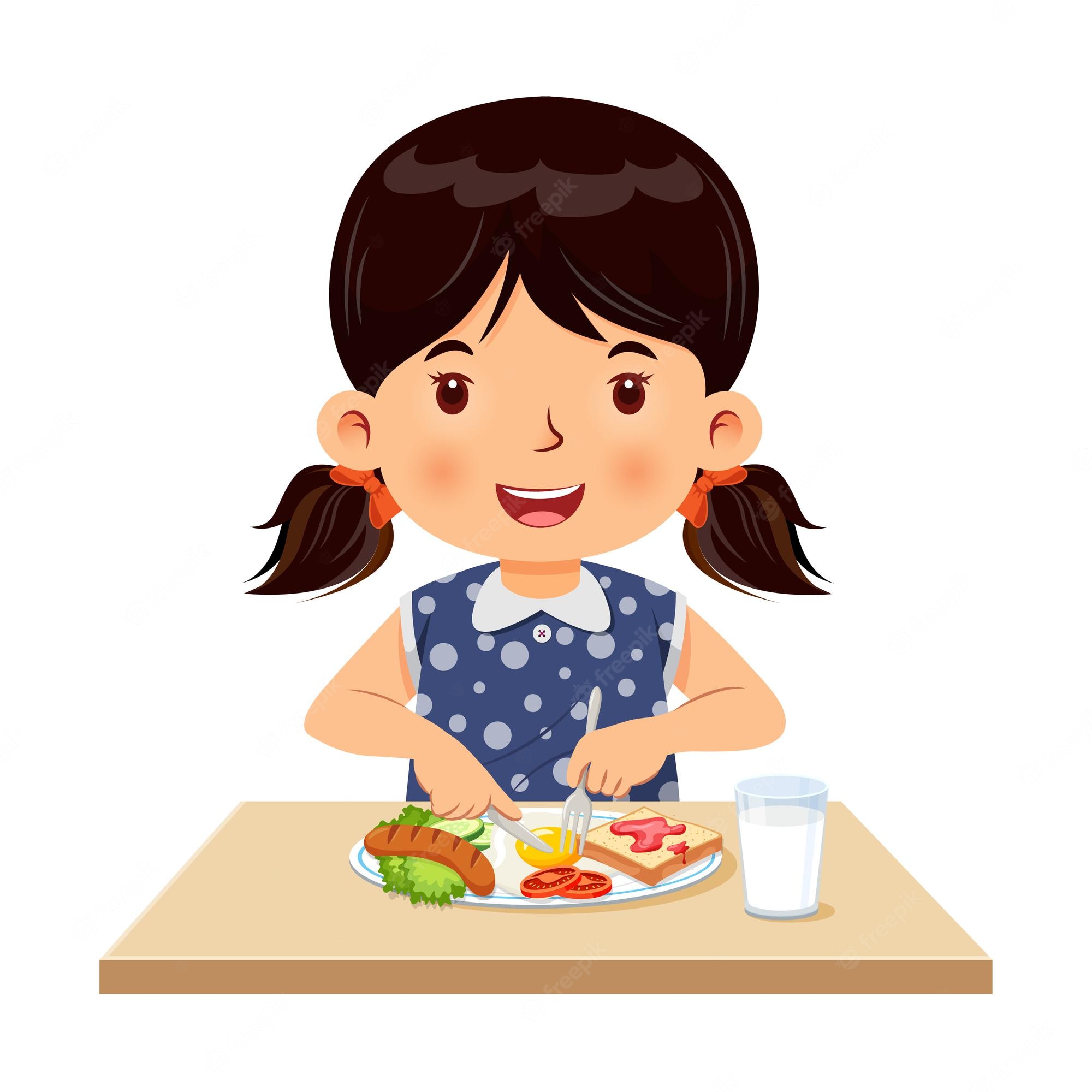 Kid Eating Breakfast Images Free Download On Clipart Library Clip 