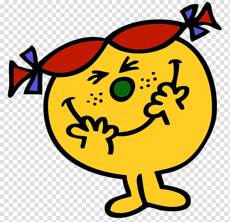 Mr. Men Little Miss Character - Playful Yellow Girl with Pigtails