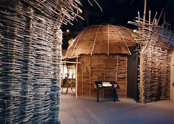 Indigenous Longhouse Replica - Museum Exhibit of Traditional Dwelling