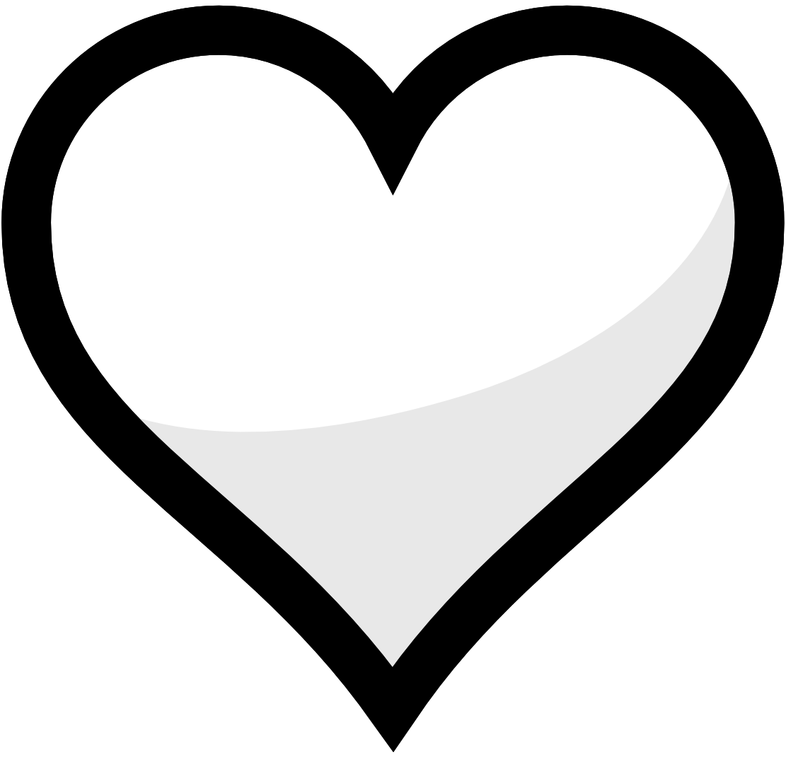 Free black and white heart, Download Free black and white heart png ...