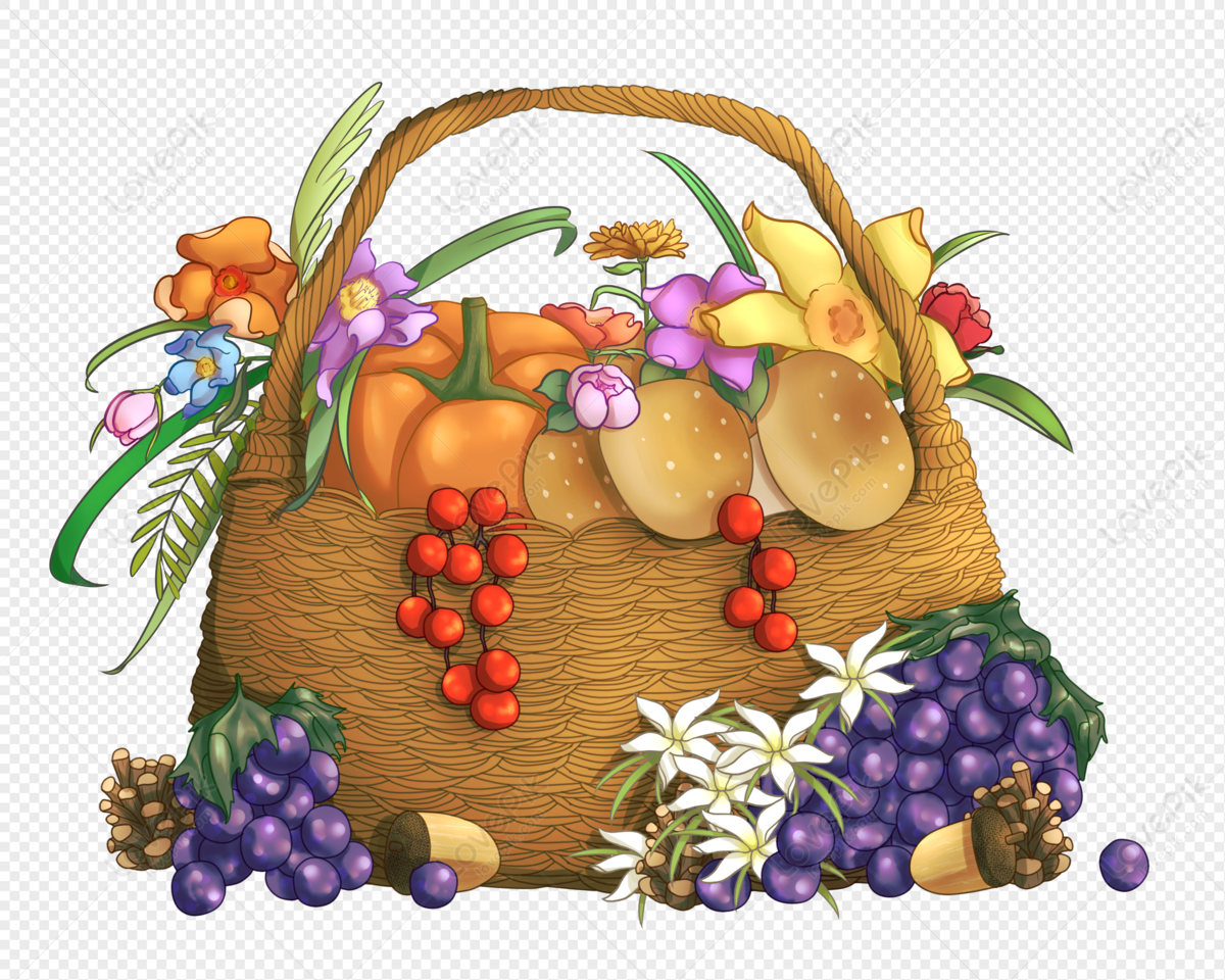 Autumn Baskets Collection Digital Clip Art for Scrapbooking Card Making ...