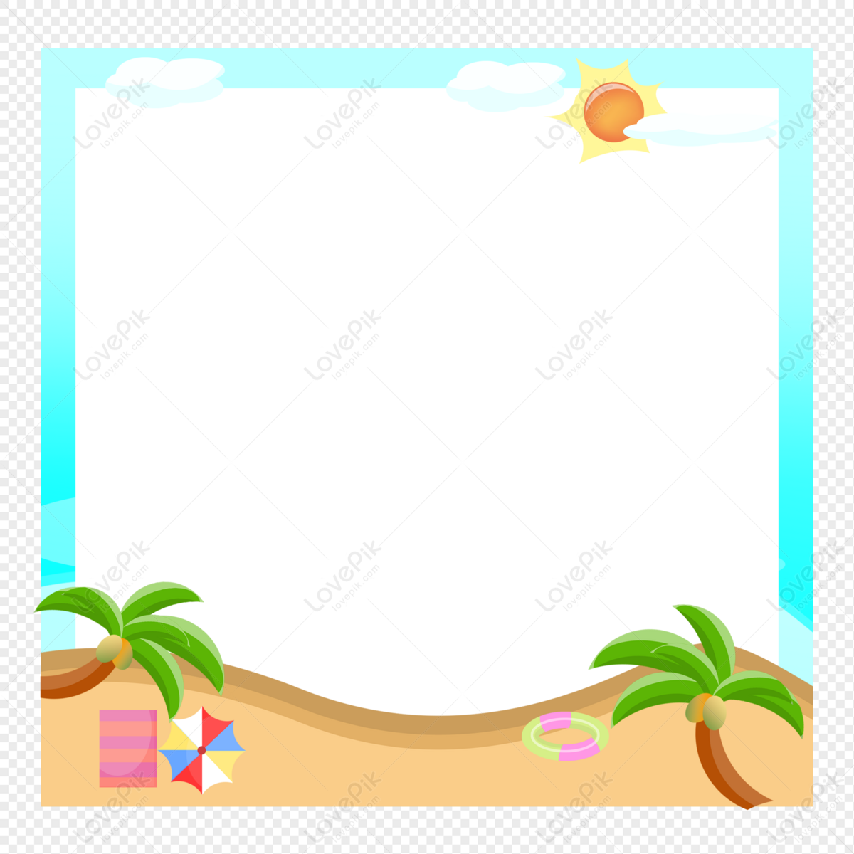 Beach Summer Vacation Clip Art Png X Px Beach Area Art Clip 107380 ...