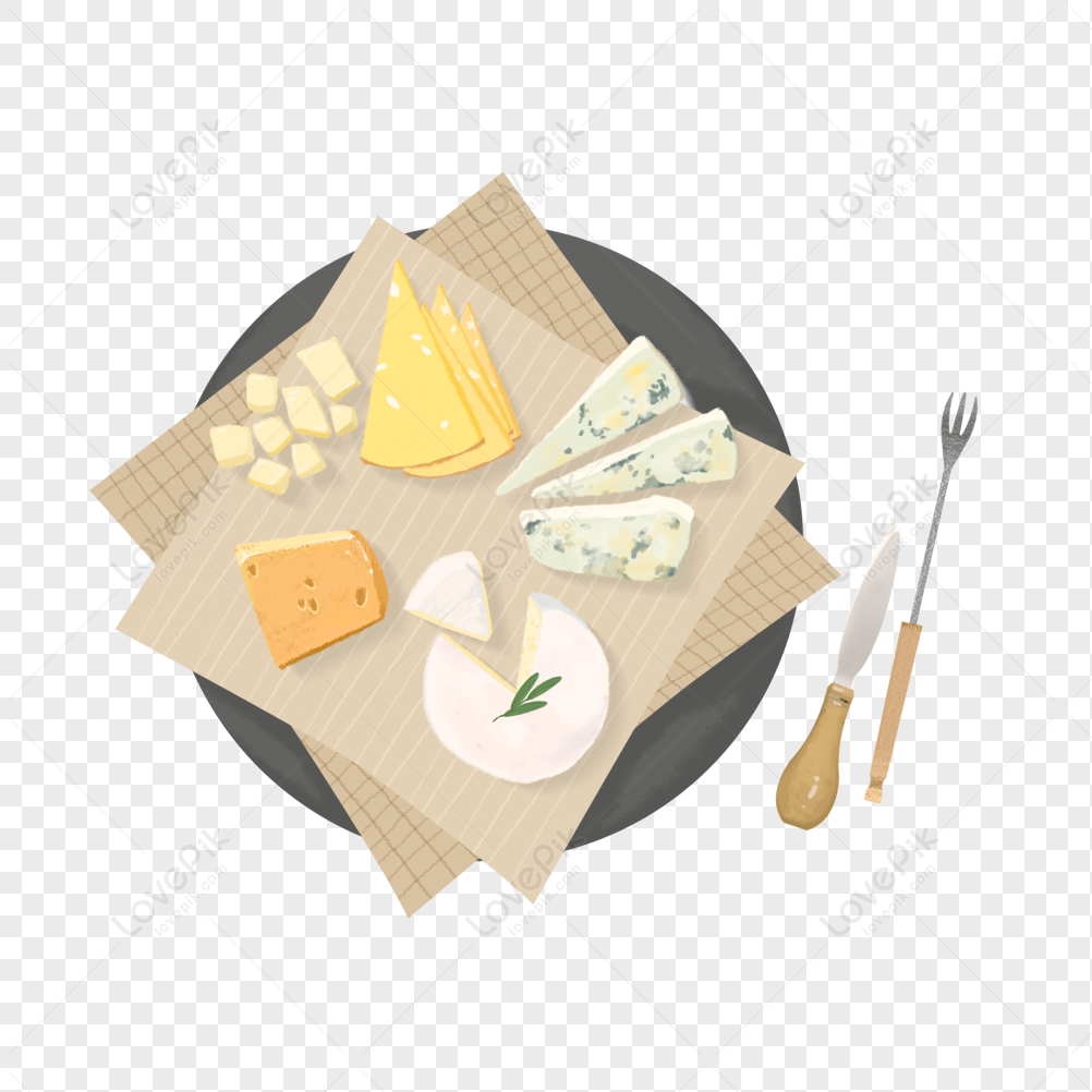 Gourmet Cheese Platter Illustration - Perfect for Food Blogs & Menus