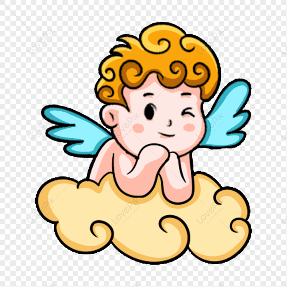 Adorable Cherub Angel Clipart - Free Download for Valentine’s & Religious Designs