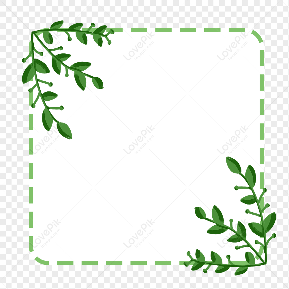 Nature Green Leaf Border PNG Clipart Free Download  (Nature-Grass-And-Foliage)