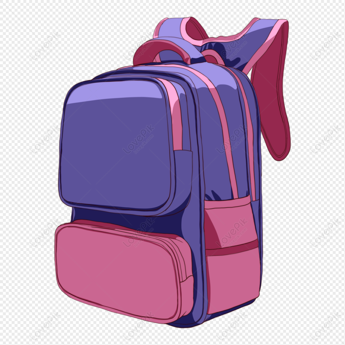 Purple Backpack Clipart Images | Free Download | PNG Transparent - Clip ...