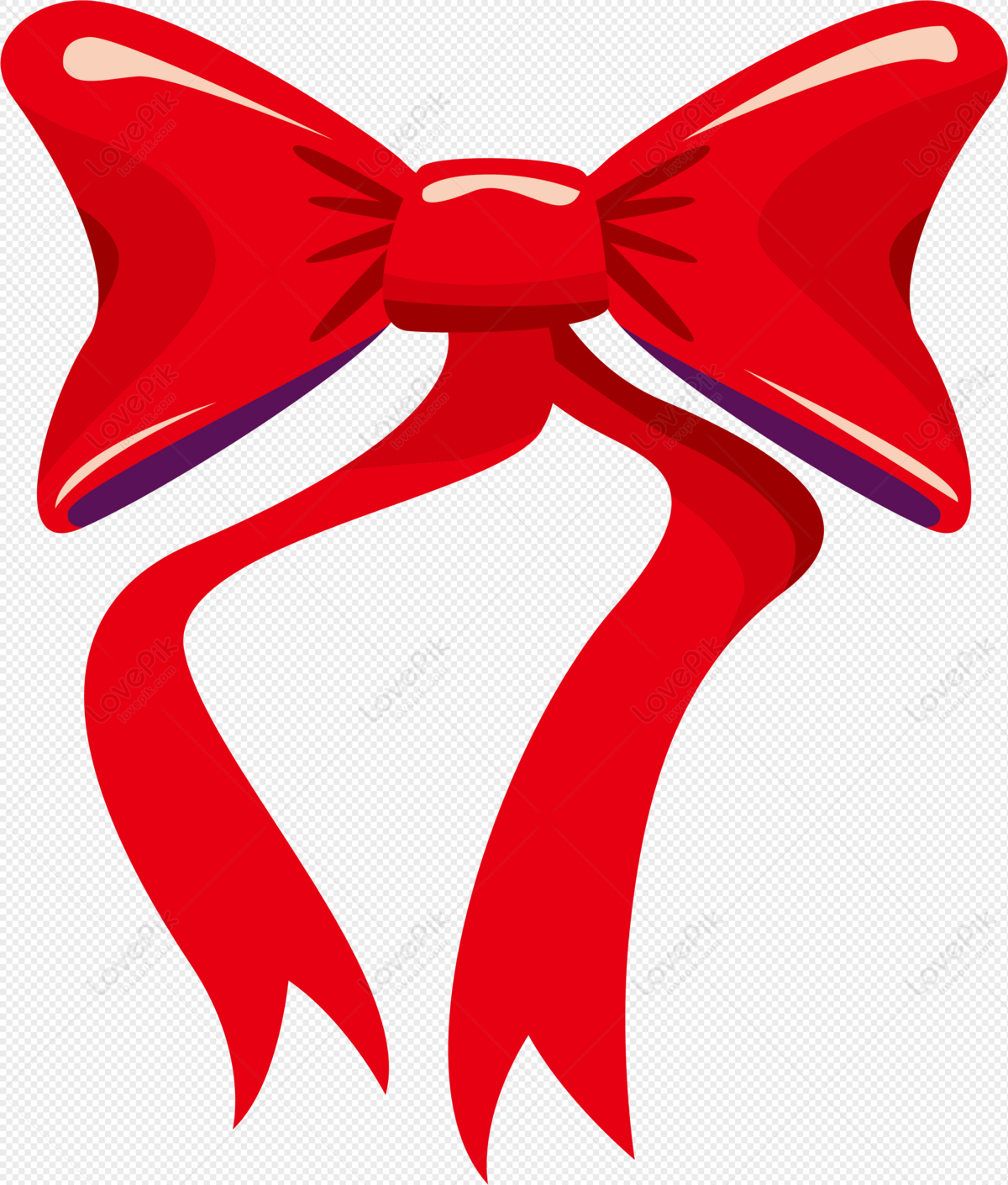 Christmas red bow clipart. Free download transparent .PNG