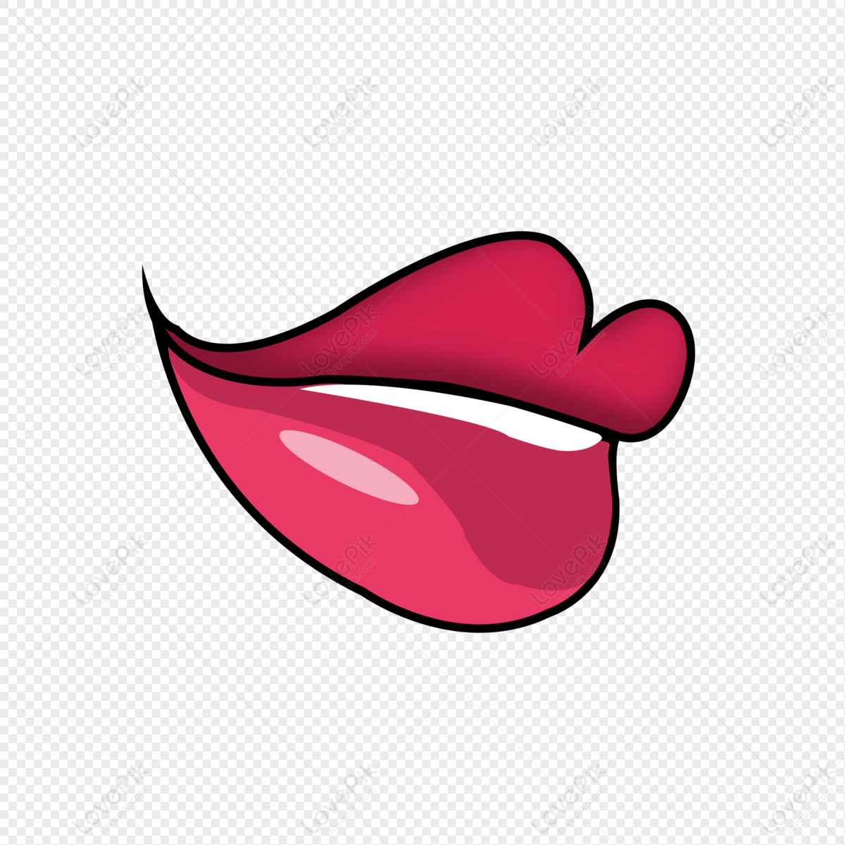 Cartoon Lips PNG - Free Download for Design & Social Media