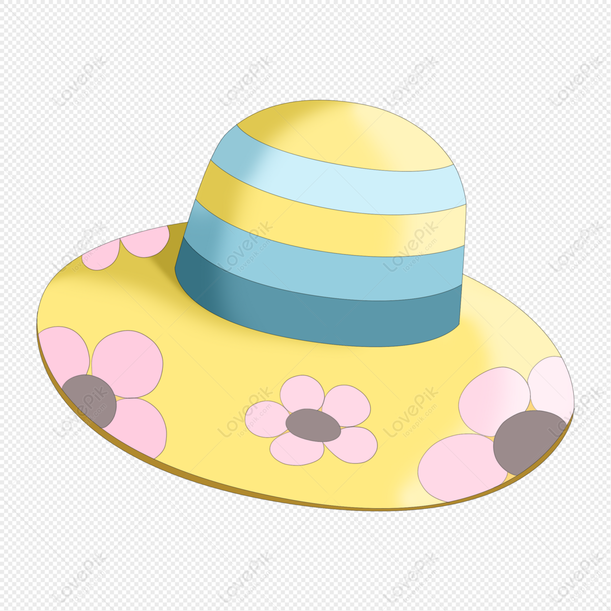 straw hats - Clip Art Library