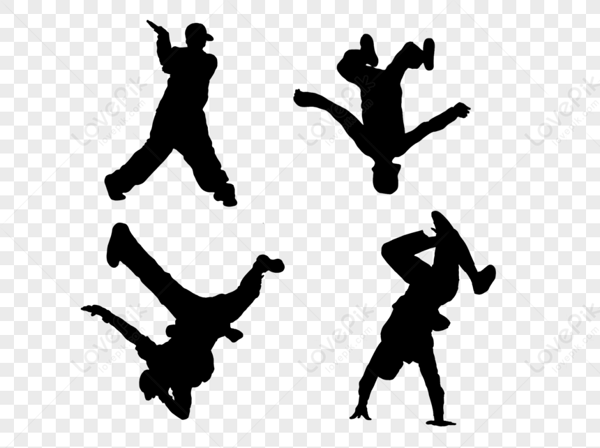 Breakdance Silhouette Vector Pack - Free Download for Design & Web Use