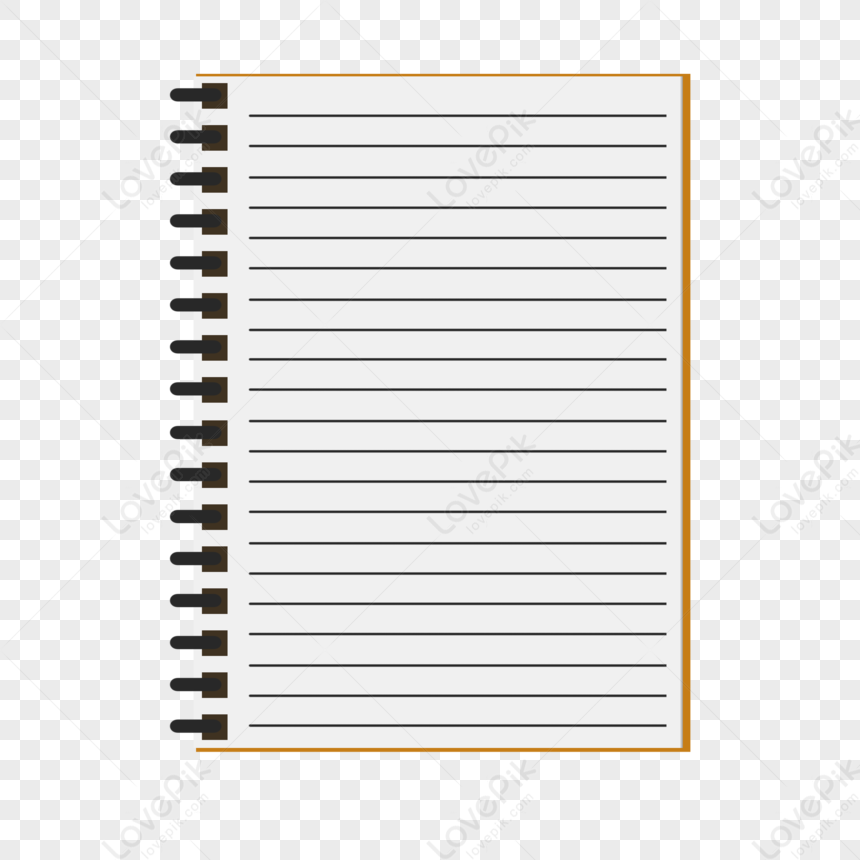 Lined Spiral Notebook PNG - Free Download for Design & Education