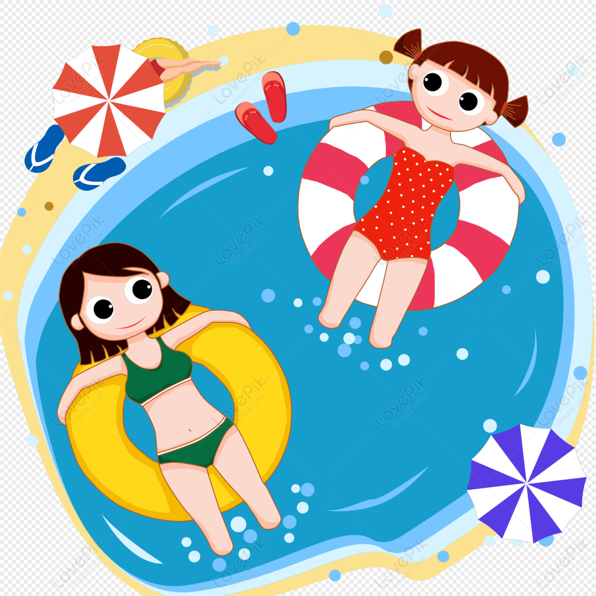 Kids In Pool Clip Art