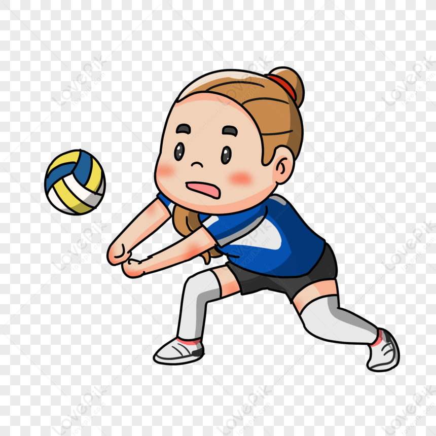 Volleyball Clip Art Boys - Cartoon Volleyball Player Clipart, HD - Clip ...