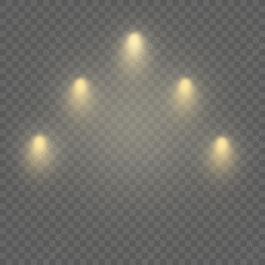 Warm Spotlight Effects PNG - Transparent Background Lighting Elements