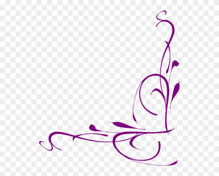 Elegant Purple Flourish Decorative Element for Web & Print Design