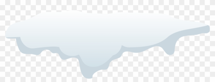 A stylized illustration of a melting snow pile with soft edges and subtle shading on a transparent background.