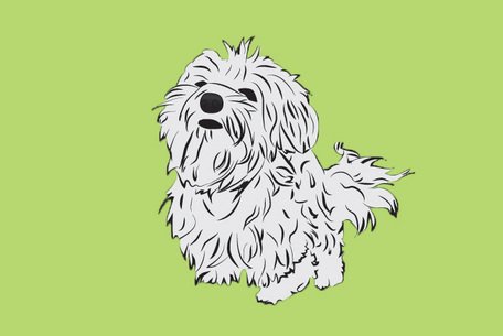 Fluffy White Dog Illustration - Free Vector Art for Pet Lovers