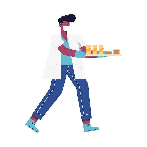 Pharmacist Delivering Medications - Healthcare Illustration