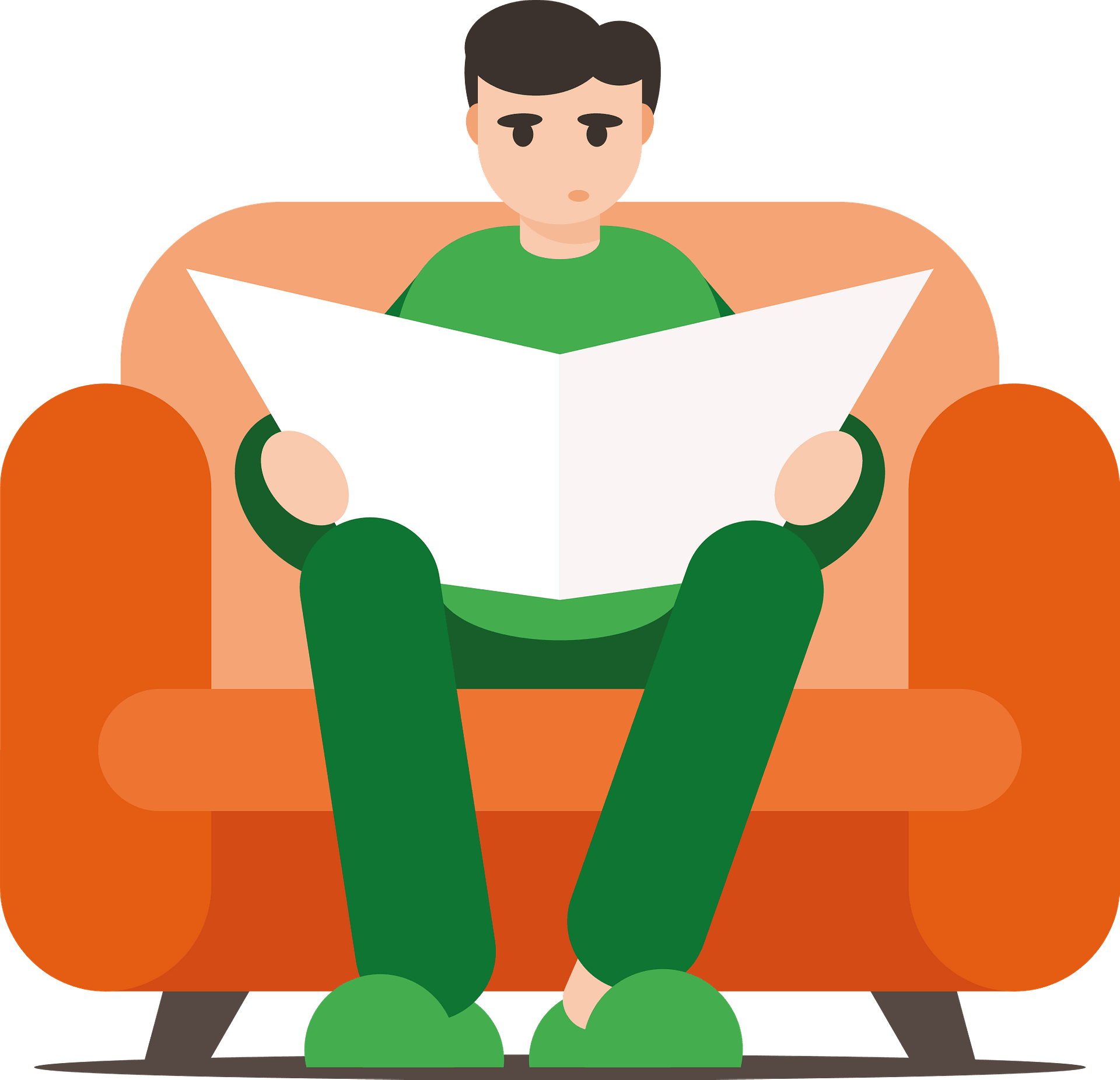 Old Men Grandfather Reading News Paper Clipart Free Clip Art Library