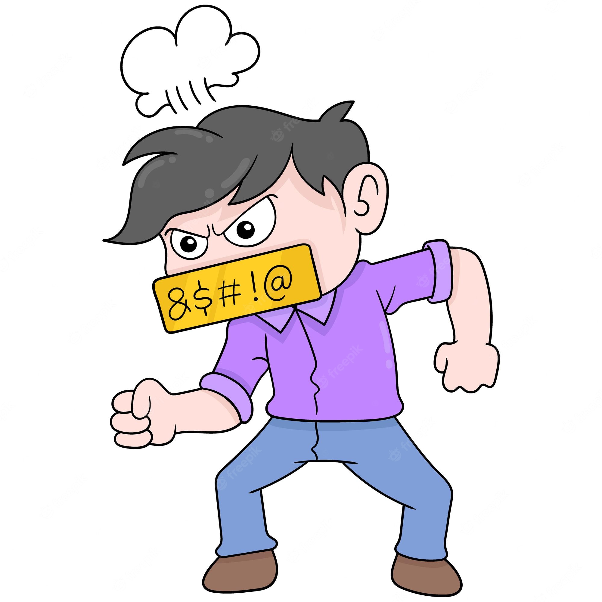 saying bad words cartoon - Clip Art Library - Clip Art Library