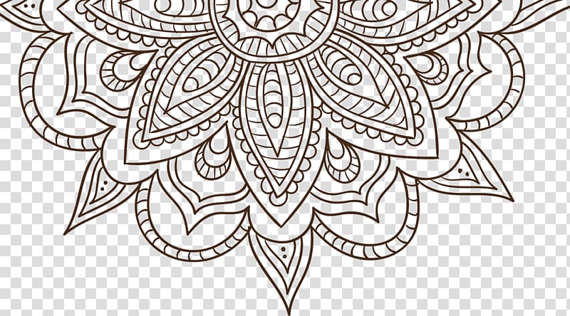 Free Printable Mandala Coloring Page - Intricate Floral Design