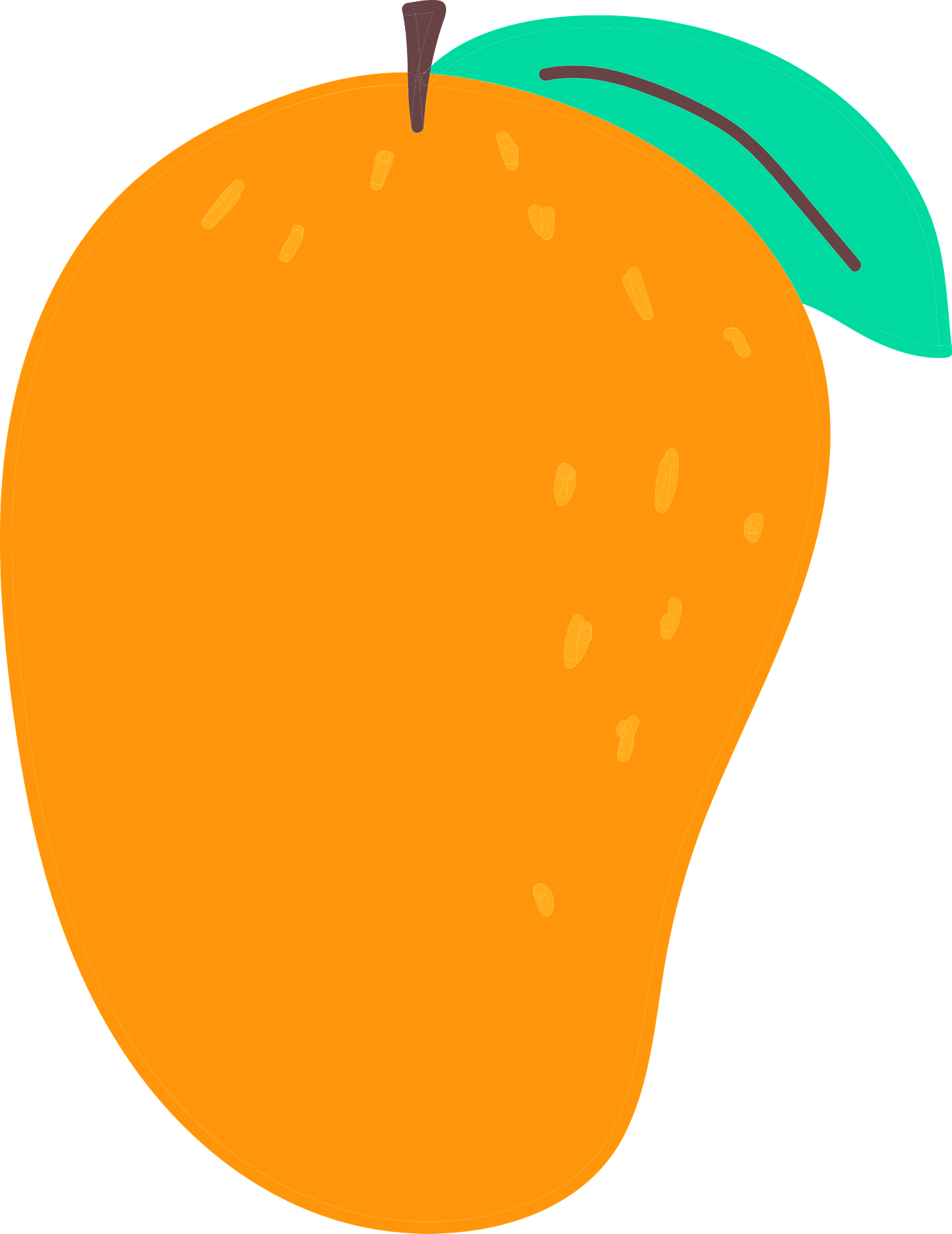 Fresh Mango Illustration - Vibrant Fruit Graphic for Food & Health Content