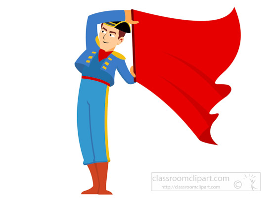 A cheerful cartoon superhero in a blue uniform with gold trim, red cape, and boots, striking a heroic pose.