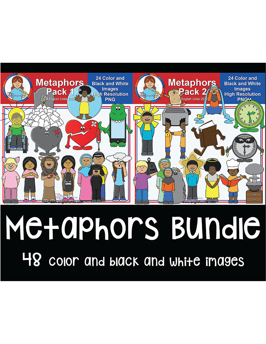 Metaphor Posters (3 versions) Figurative Language Clip Art Library