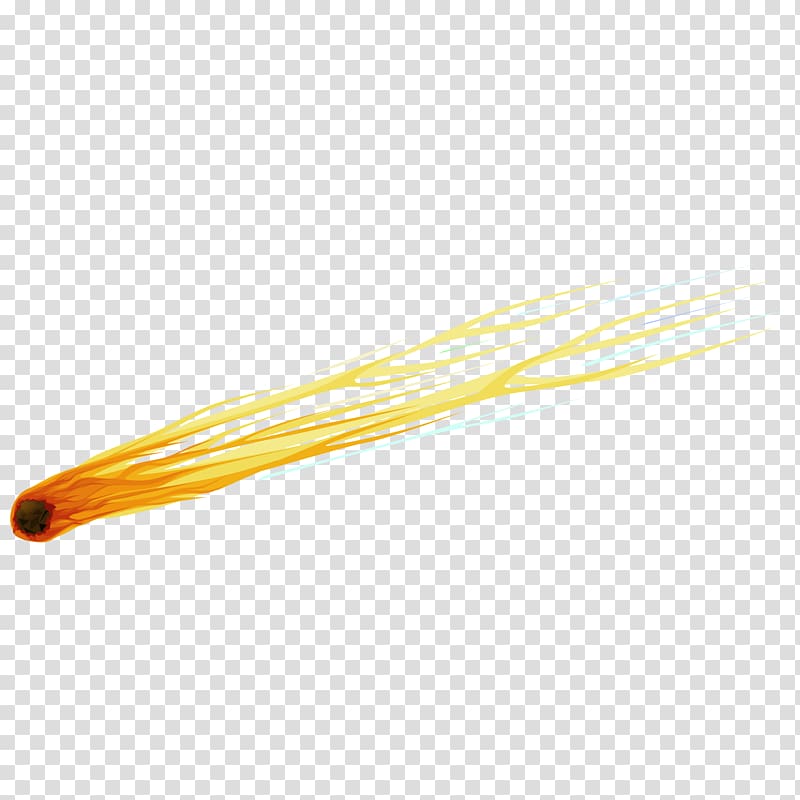 Meteor Illustration - Fiery Space Rock Trail PNG Download