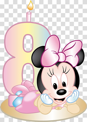 Minnie Mouse 8th Birthday Celebration Clipart - Free PNG Download