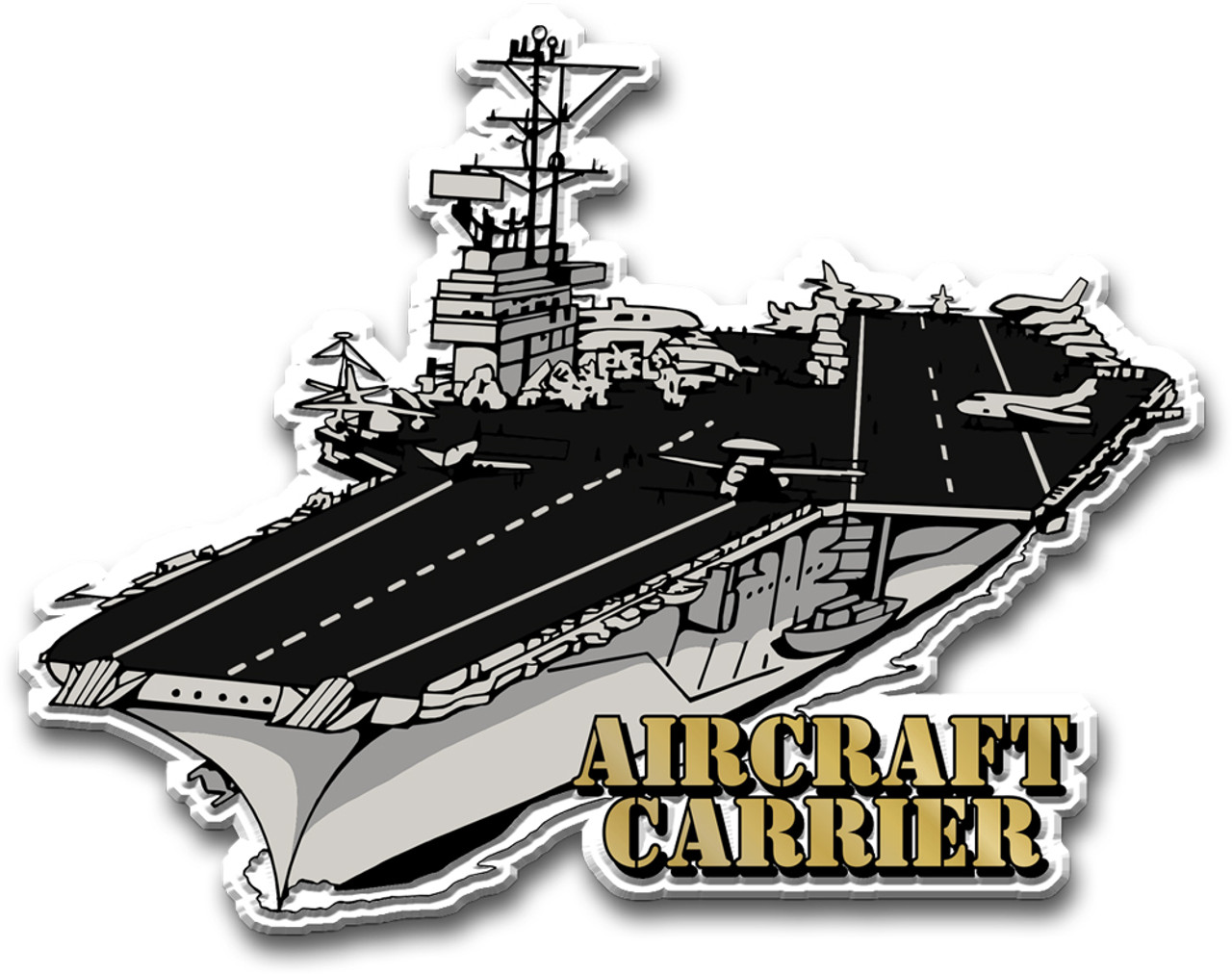 Aircraft Carrier Vector Flat Icon Stock Illustration - Download - Clip ...