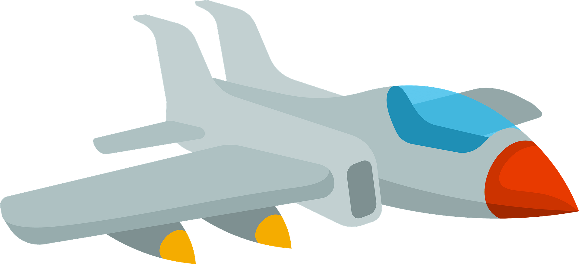 Cartoon Jet Aircraft Illustration - Free Vector Graphic