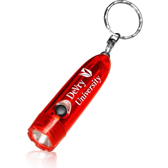 DeVry University Branded Keychain Flashlight - Promotional Giveaway Item