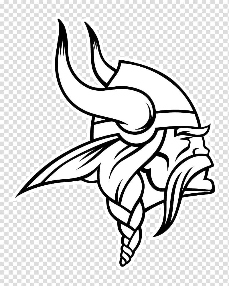Viking Helmet Logo - Bold Norse Warrior Illustration for Sports & Branding