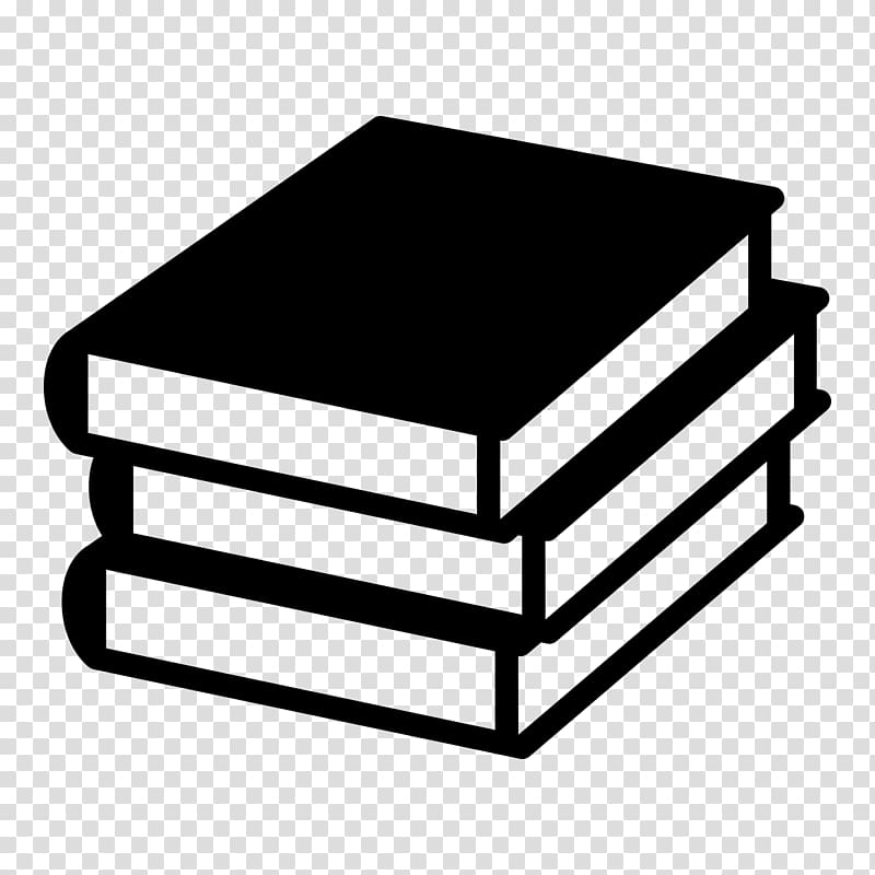 Stack of three black-and-white books in isometric view, symbolizing learning or literature.