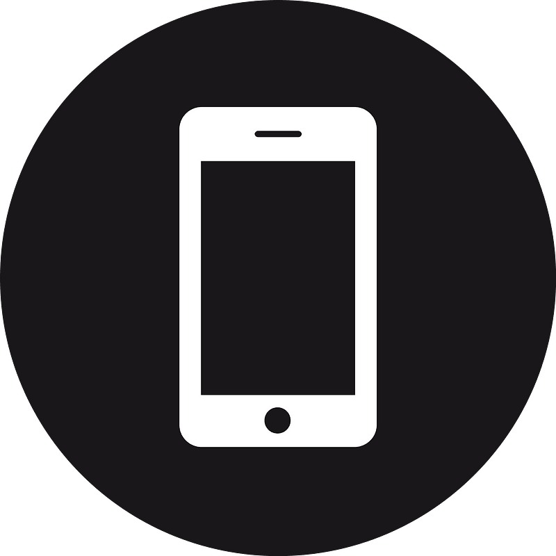 Mobile Device Icon - Simple Smartphone Graphic for Web Use