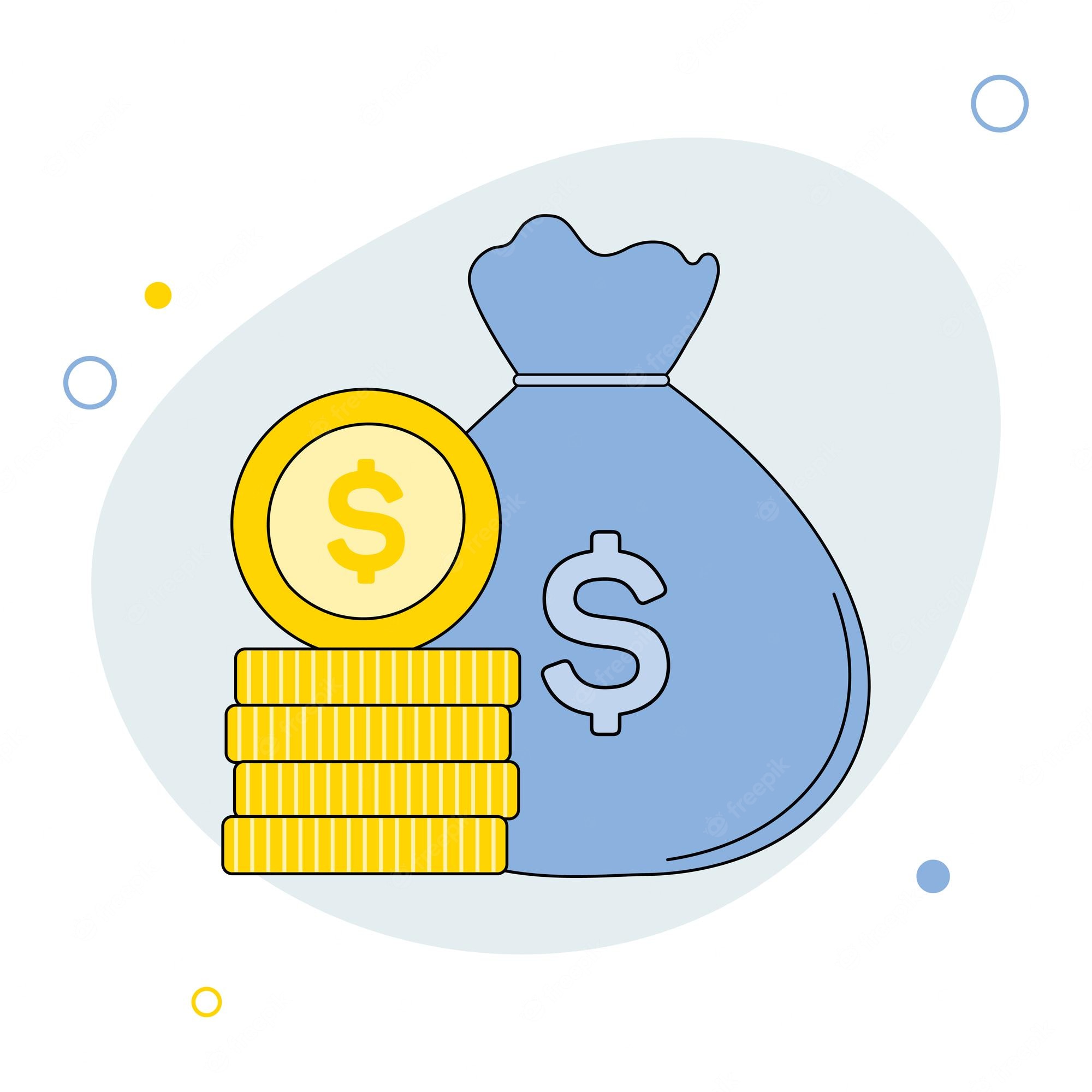 blue money sign clip art