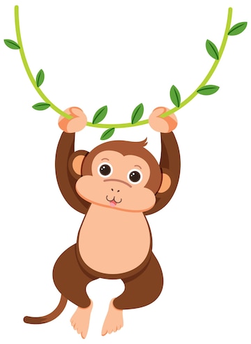 Safari Clipart Monkey - Macaco Safari Desenho - (2203x2402) Png