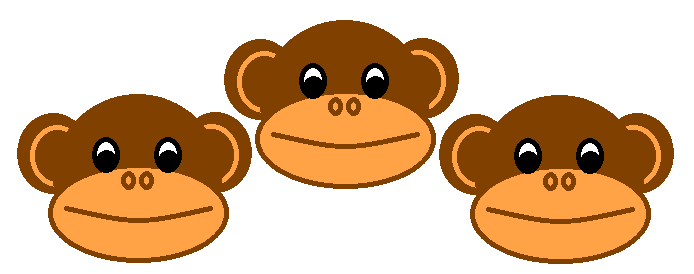 Cute Cartoon Monkey Faces - Free Illustration for Kids’ Content